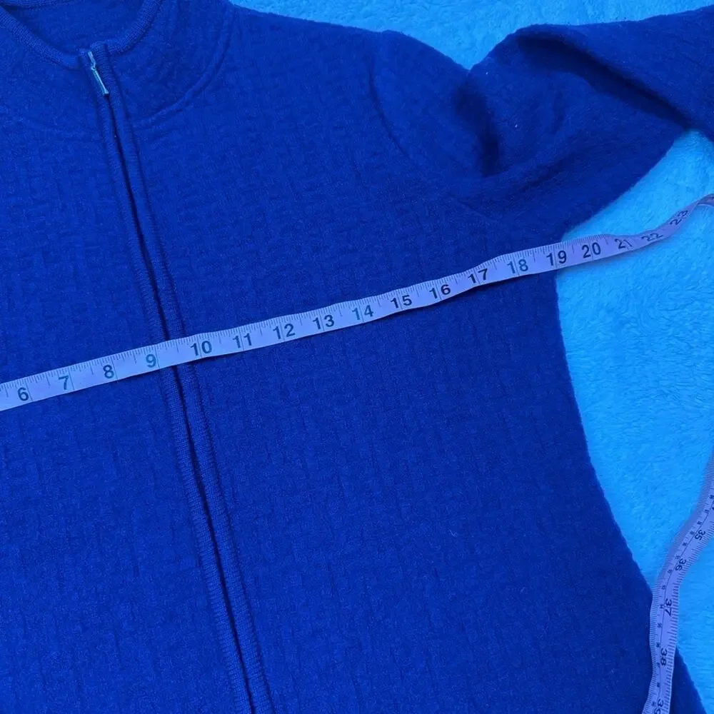 Talbots Purple Wool Knit zip up Sweater
